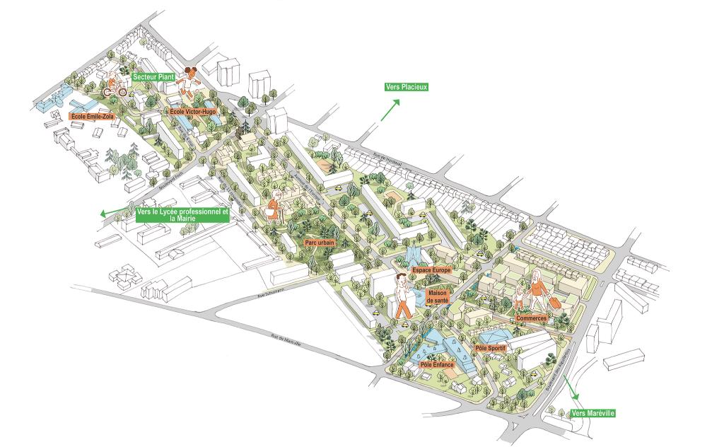 Carte Illustrée Laxou Horizon 2028